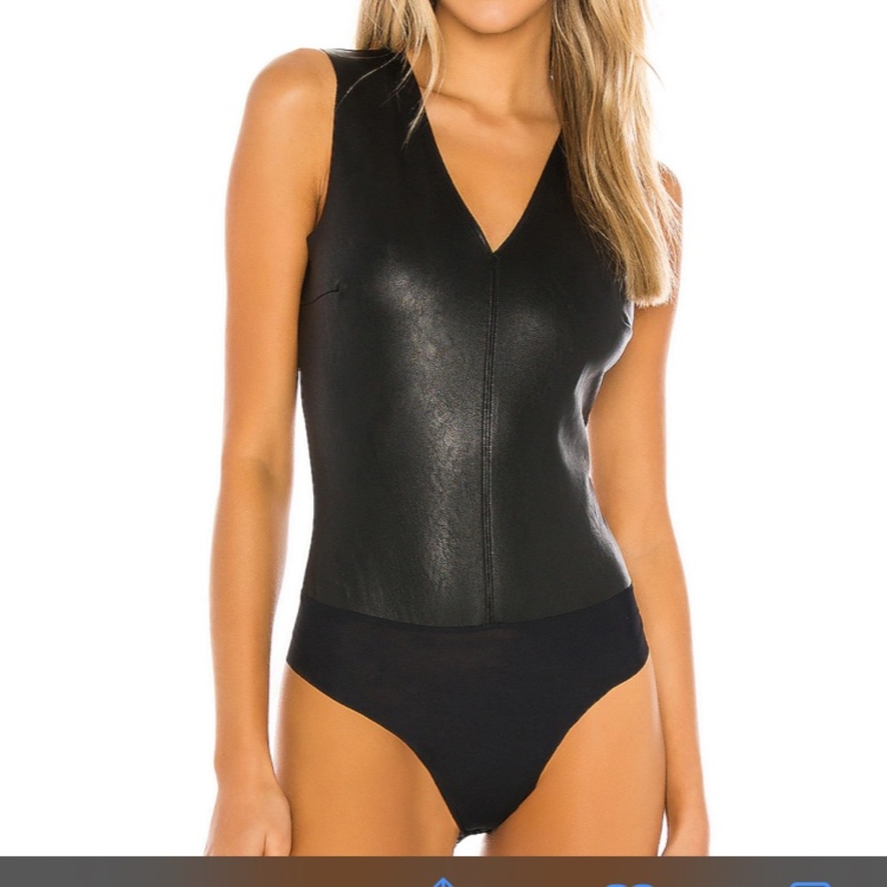 NWT faux leather body suit